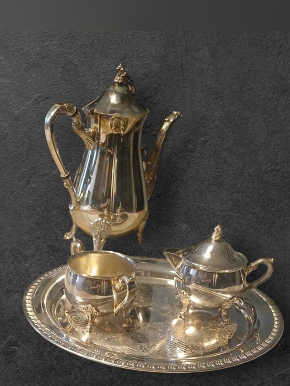 Leonard Coffee (4 Piece) Set Silver Plated - Picture 9 of 16